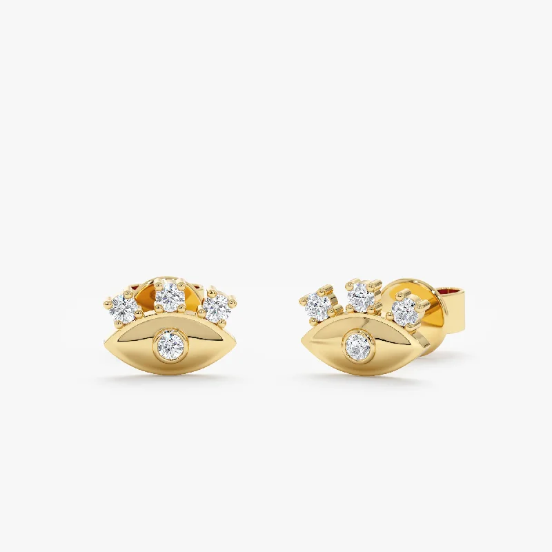 Limited-Time Jewelry Sale – Don't Miss Out On Dazzling Discounts Eyelash Diamond Eye Stud Earrings, Lucinda