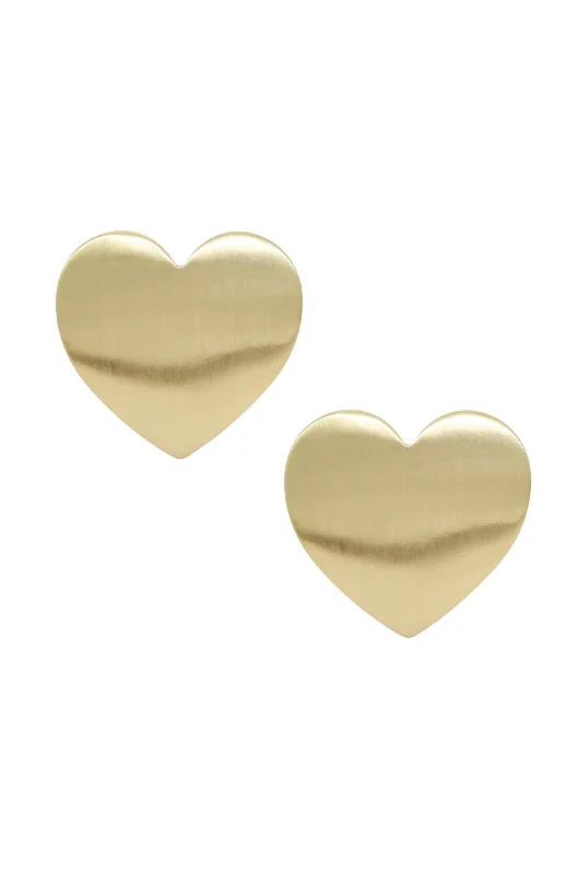 Breathtaking Jewelry At Limited-Time Savings Flat Heart Statement Stud Earrings