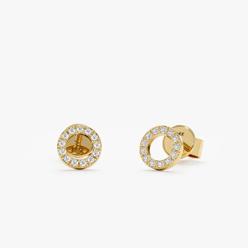 Luxury Jewelry Without The Luxury Price Tag Halo Disc Diamond Stud Earrings, Lola