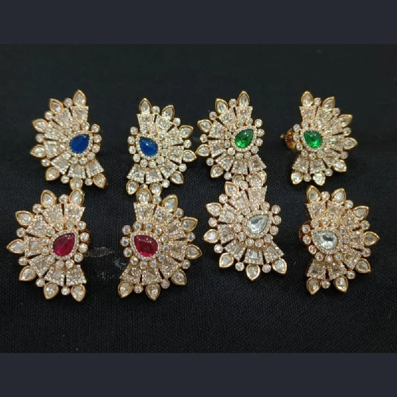 Unmissable Discounts On Timeless Jewelry Pieces JewelTreeTz Uncut Polki Kundan Stud Earrings( 1 Piece Only)