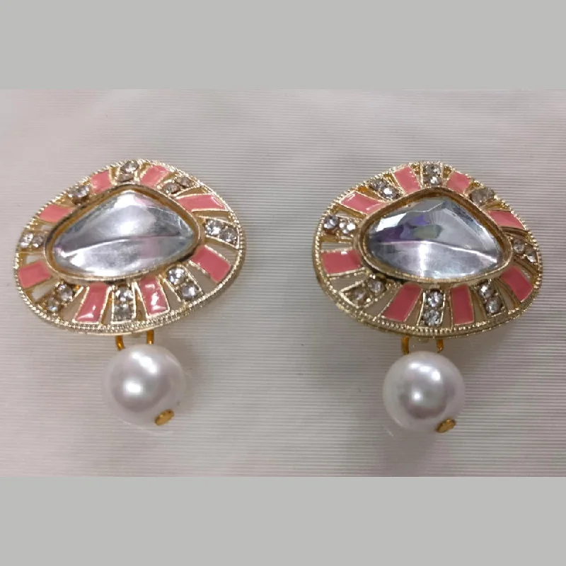 Handcrafted Beauty At Affordable Prices Khushboo Jewellers Gold Plated Stud Earrings (Assorted Color)