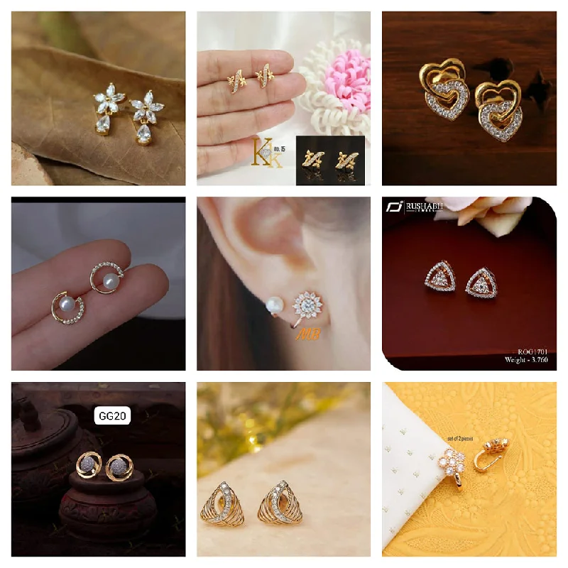 Gorgeous Jewelry, Limited-Time Savings Manisha Jewellery Gold Plated Austrain  Stud Earrings Combo