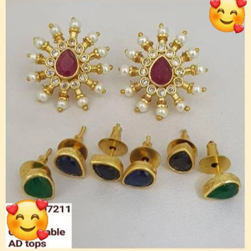 Affordable Luxury Jewelry For Every Occasion Manisha Jewellery Gold Plated Changeable Stud Earrings