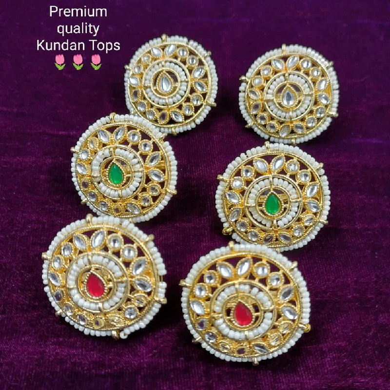 Affordable Luxury Jewelry For Every Occasion Manisha Jewellery Gold Plated Kundan Stud Earrings