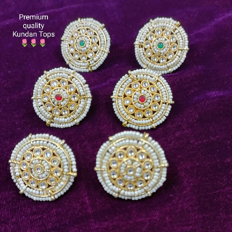 Elegant Jewelry, Exclusive Prices – Shop Now Manisha Jewellery Gold Plated Kundan Stud Earrings