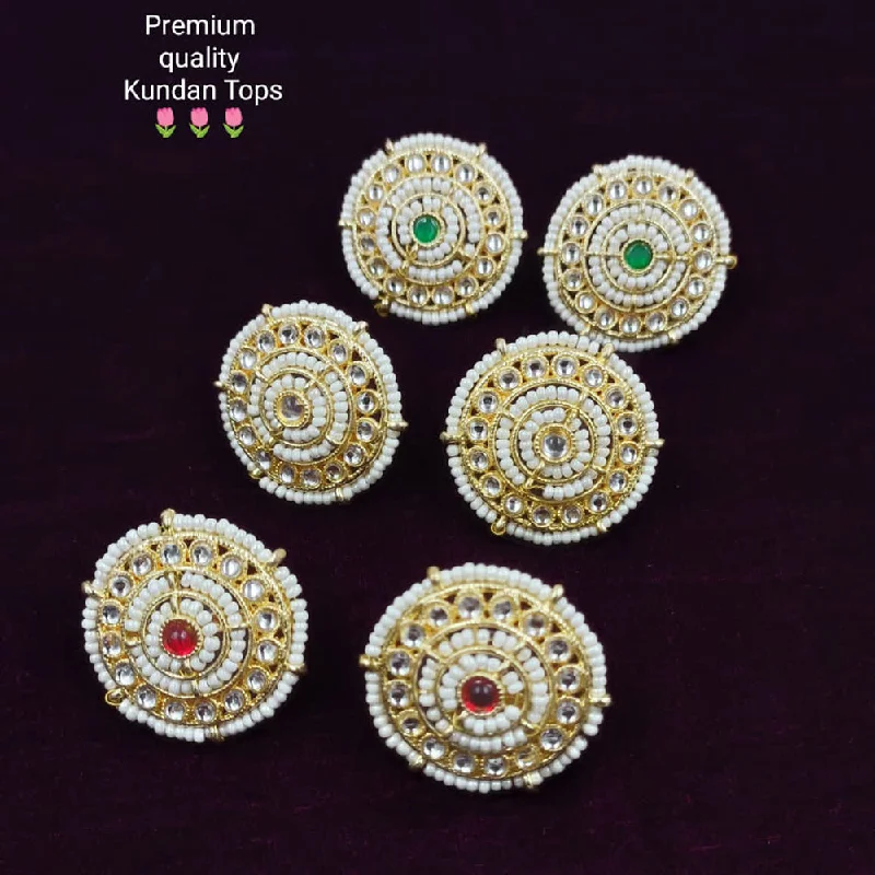 Trending Jewelry Styles Now At Limited-Time Discounts Manisha Jewellery Gold Plated Kundan Stud Earrings