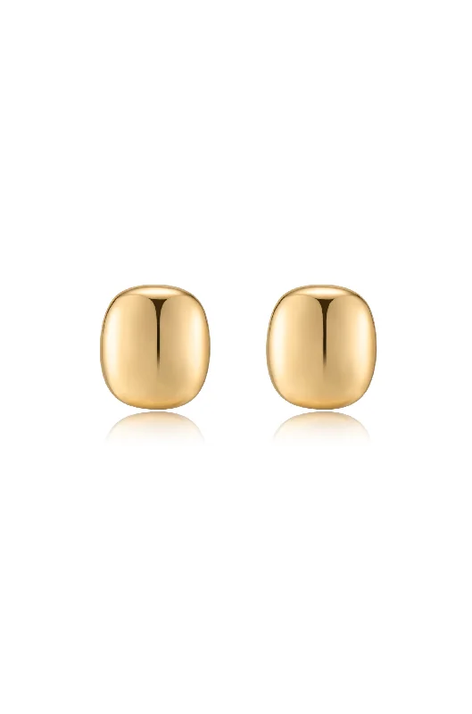 Modern Statement Jewelry For Bold Styling Minimal Curved Square Stud Earrings