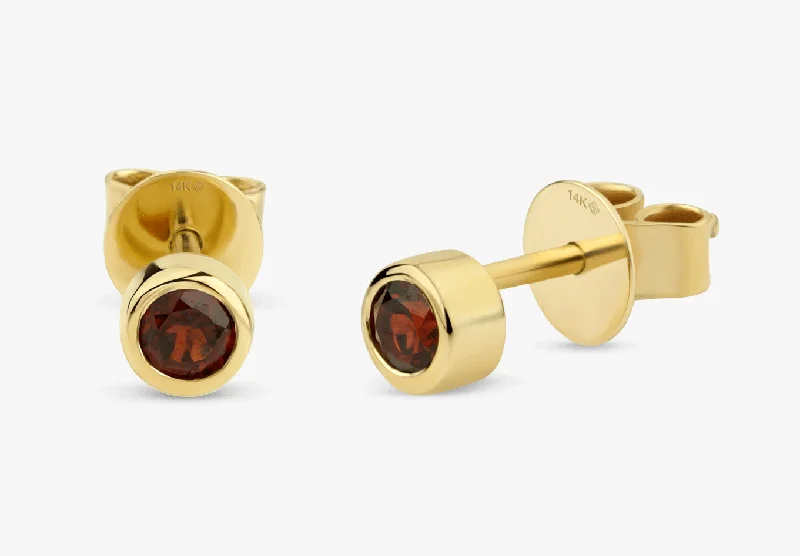 Luxury Jewelry Now At Special Promotional Rates Natural Garnet Stud Earrings, Vienna