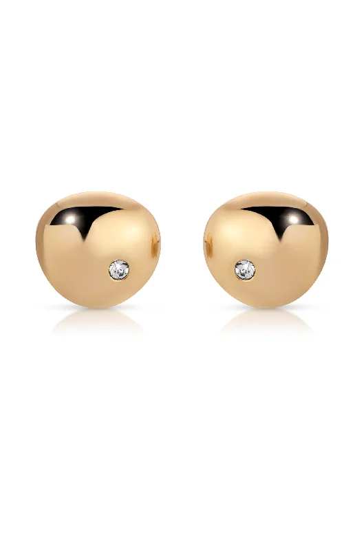 Shop High-Quality Jewelry At Jaw-Dropping Discounts Polished Pebble Crystal Stud Earrings