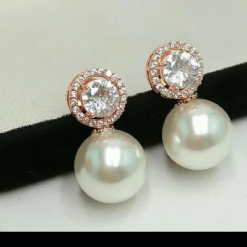 Limited-Time Jewelry Sale – Don't Miss Out On Dazzling Discounts Pooja Bangles Rose Gold Plated Pearl Stud Earrings