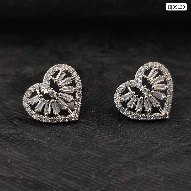 Shine In Style – Shop Jewelry Discounts Today Raj Creations Silver Plated AD Stone Stud Earrings