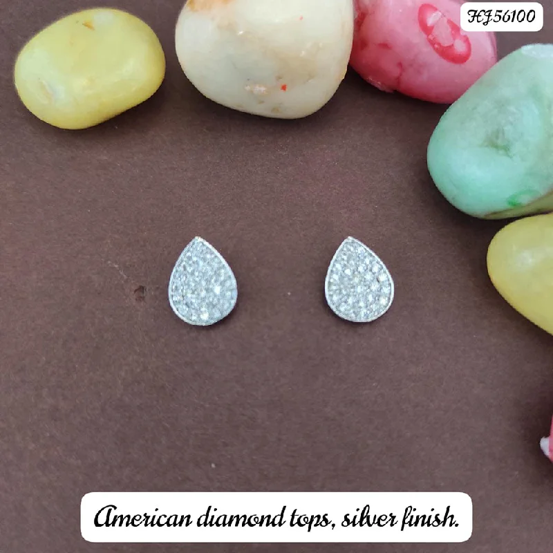 Shop Jewelry That Shines Without The High Price Raj Creations Silver Plated AD Stone Stud Earrings