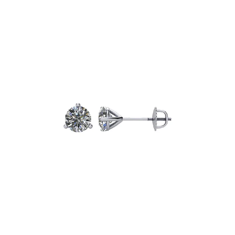 Must-Have Jewelry At Unbelievable Discounts Round 1/4 Cttw Diamond Screw Back Stud Earrings in 14k White Gold