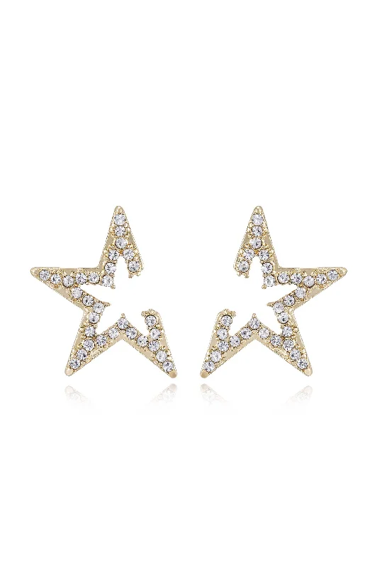 Elegant Necklaces And Bracelets At Limited-Time Offers Star Light Crystal Statement Stud Earrings