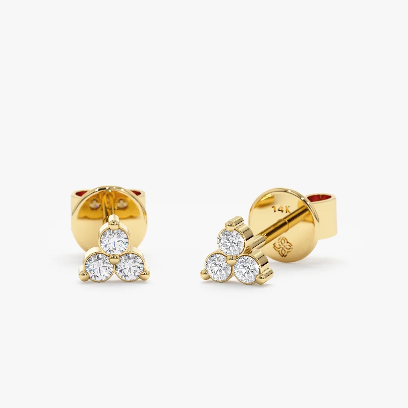 Sparkle For Less – Shop Jewelry Deals Now Triple Diamond Stud Earrings, Amy