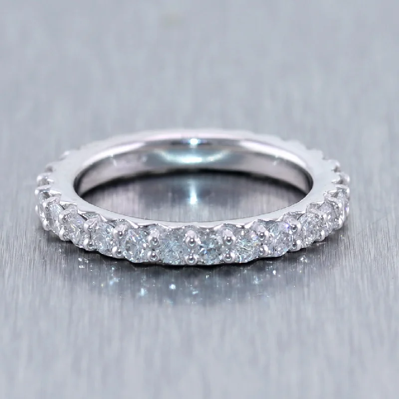 Shine Bright With Our Special Jewelry Promotions 14k White Gold 1.00ctw Diamond Eternity Wedding Band Ring