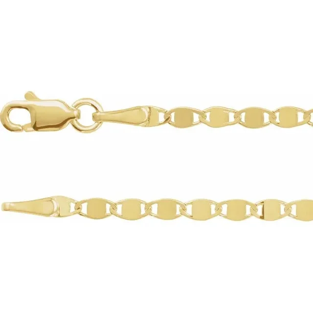 Luxury Jewelry Clearance – Shop Premium Styles Now 14K Yellow 2.7 mm Mirror Link Chain - 16"