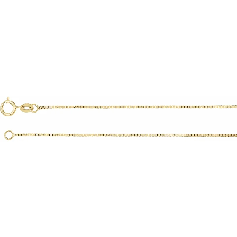 Don't Miss Out On Jaw-Dropping Jewelry Discounts 14K Yellow .75 mm Solid Box Chain  - 18"