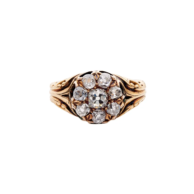 Unique Jewelry For Less – Shop The Sale Now Antique Victorian 18k Old Mine-Cut Diamond Cluster Ring- 1.75ctw