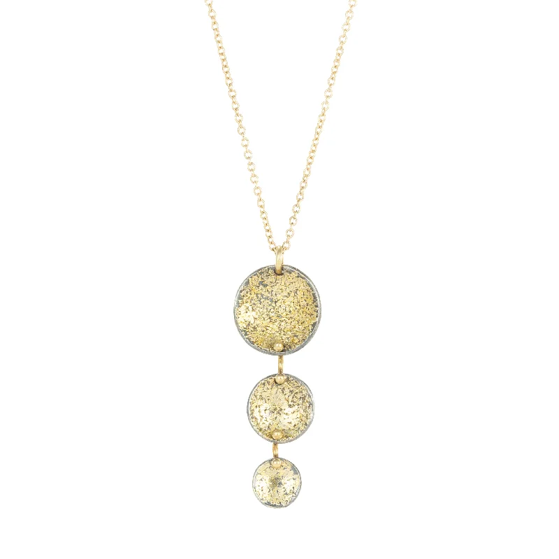 Final Call – Shop Exquisite Jewelry Before It's Gone Blossom Drop Necklace - 22k/18k Gold, Oxidized Silver