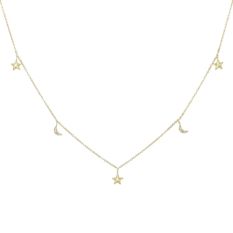 Unmissable Discounts On Timeless Jewelry Pieces Celestial Station Necklace - 22ky Gold, 18ky Gold + Oxidized Silver