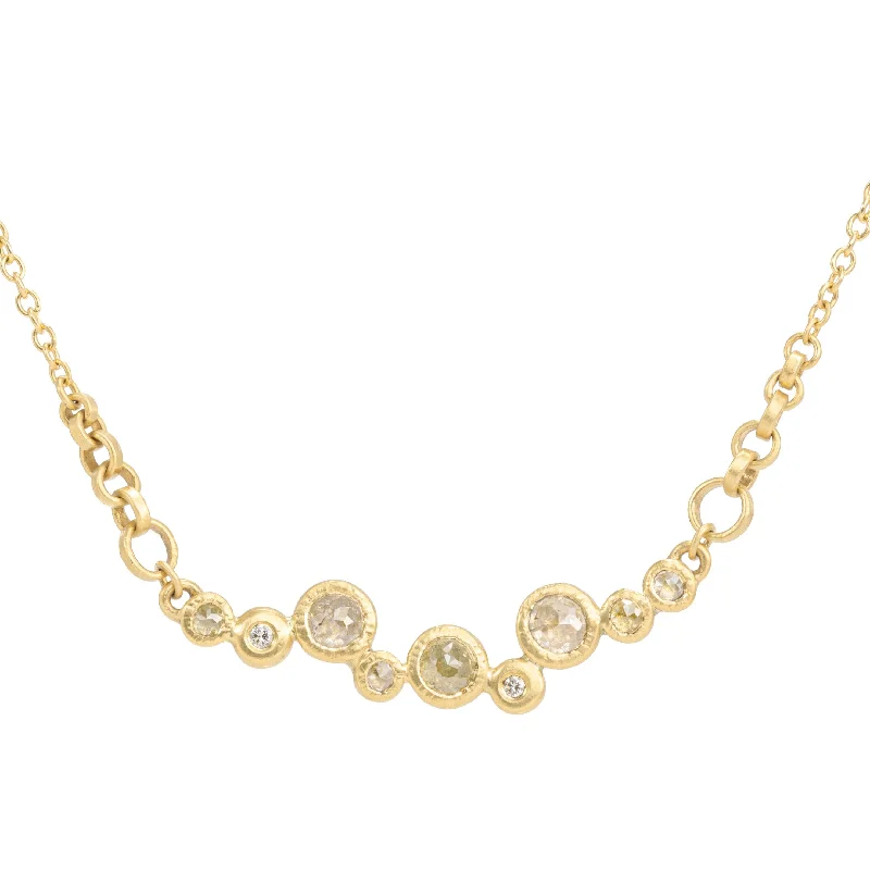 Exclusive Jewelry Sale Event – Shop Now Diamond Bloom Necklace - 18ky Gold + Rose Cut Diamonds