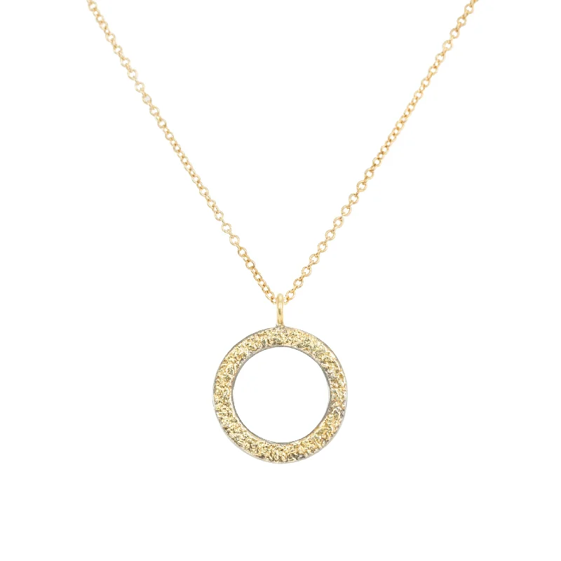 Shop Dazzling Jewelry At The Best Prices Dusted Orb Necklace - 22ky Gold, 18ky Gold + Oxidized Silver