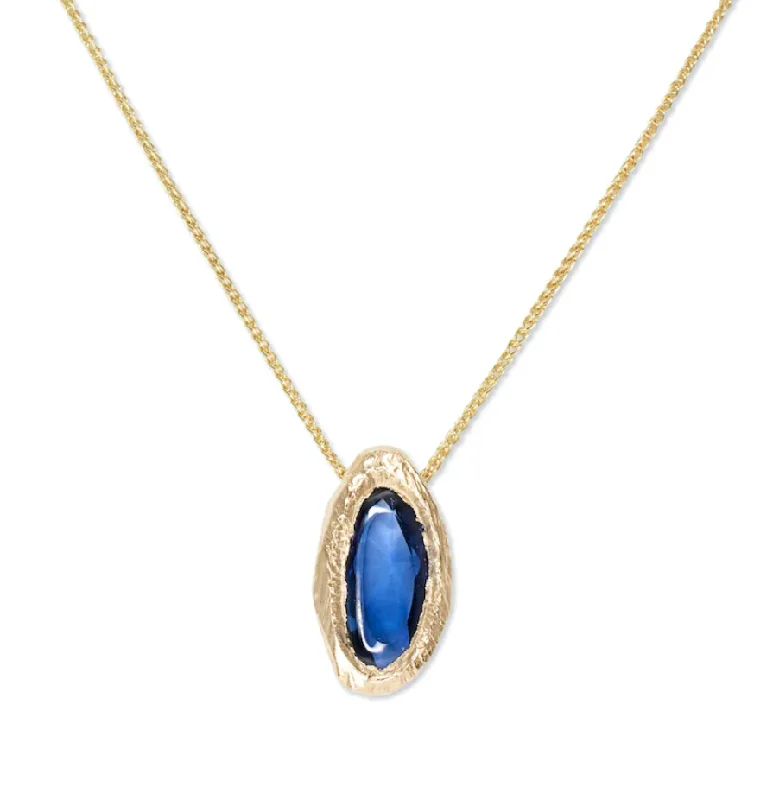 Grab Exquisite Jewelry At The Lowest Prices Freeform Slider Necklace - 18k Gold + Blue Sapphire