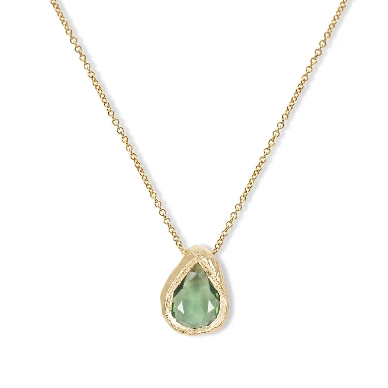 Exclusive Online Discounts On Stylish Jewelry Freeform Slider Necklace - 18k Gold + Green Sapphire