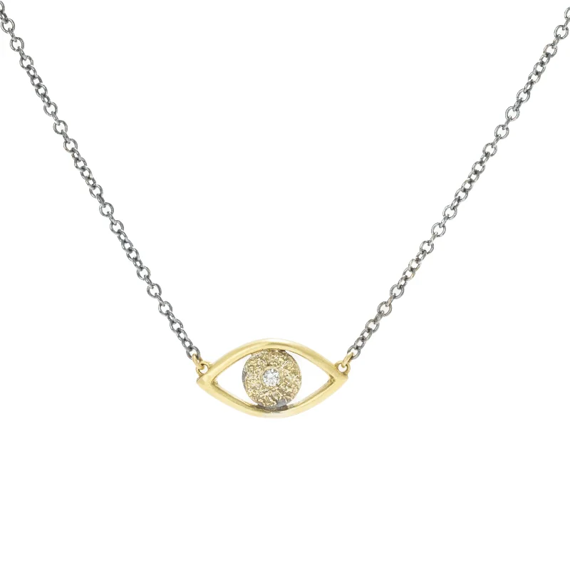 Personalized Jewelry Sale – Unique Pieces At Great Prices Golden Eye Necklace - 22ky Gold, 18ky Gold + Oxidized Silver