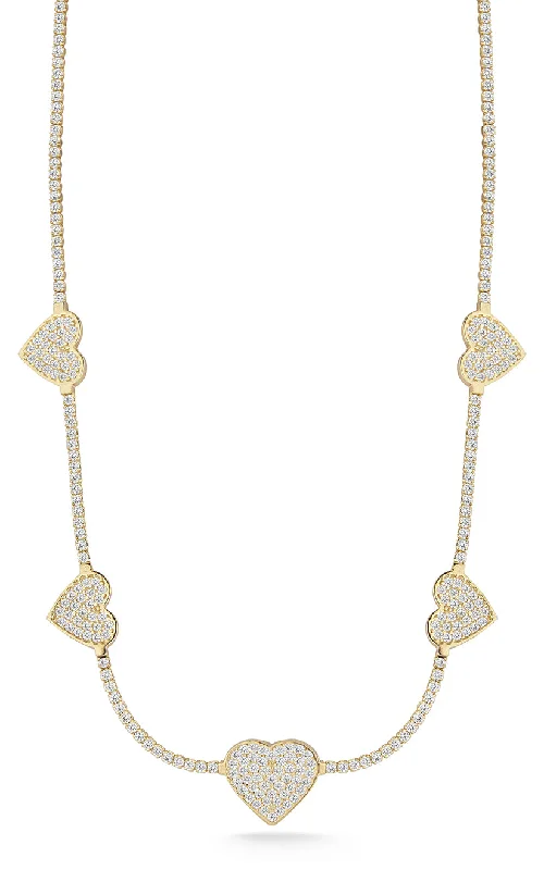 Gorgeous Jewelry, Limited-Time Savings Heart Tennis Choker