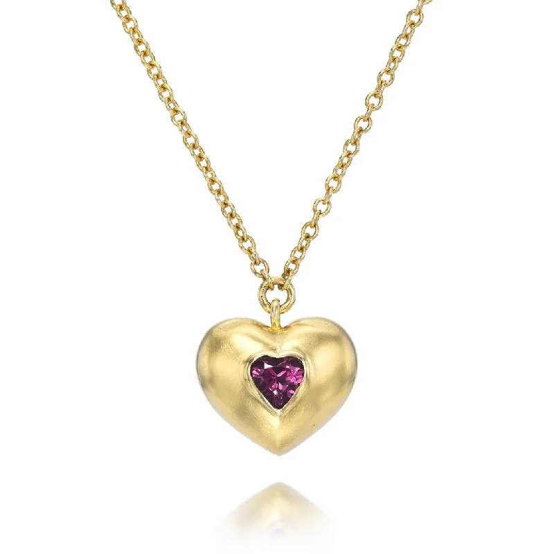 Grab Stylish Jewelry Before The Sale Ends Heart Vessel Necklace - 18k Gold + Sapphire