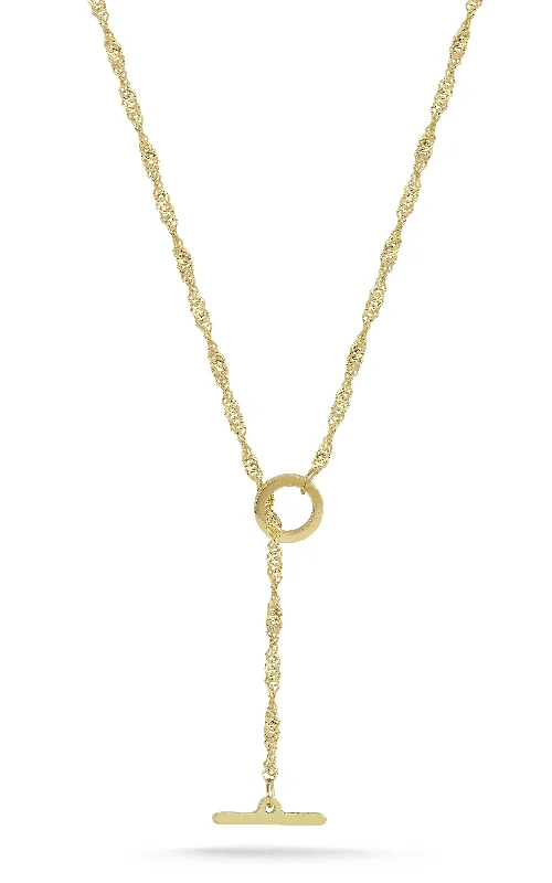 Unmissable Jewelry Clearance – Final Reductions Italian Gold 14K Singapore Toggle Necklace