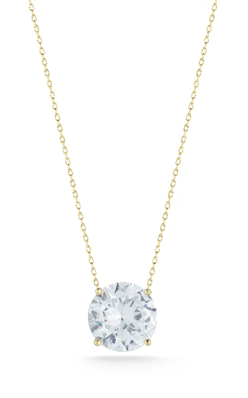 Jewelry Sale Bonanza – Grab Your Sparkle Now Large Round Solitaire Necklace