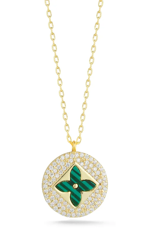 Elegant Necklaces And Bracelets At Limited-Time Offers Malachite Clover Necklace