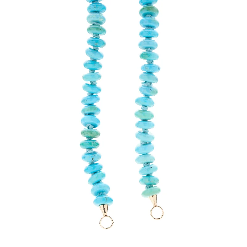 Elegant Jewelry Styles At Budget-Friendly Prices Marla Aaron 14k Turquoise Rondel Strand  - 10mm