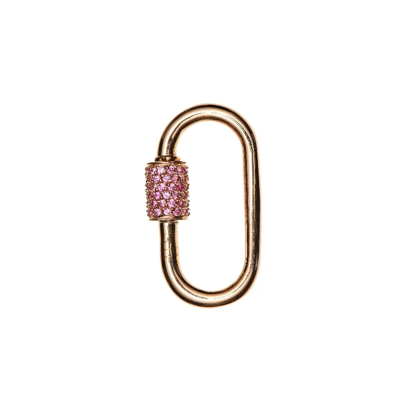 Timeless Jewelry Styles At Wallet-Friendly Prices Marla Aaron 14k Yellow Gold Pink Sapphire Medium Stoned Lock