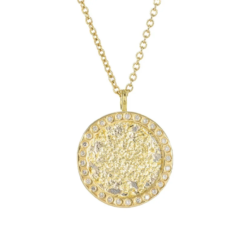 Premium Jewelry Now Available At Special Discounts Petite Sol Burst Necklace - 22ky, 18ky, Oxidized Silver + Diamonds