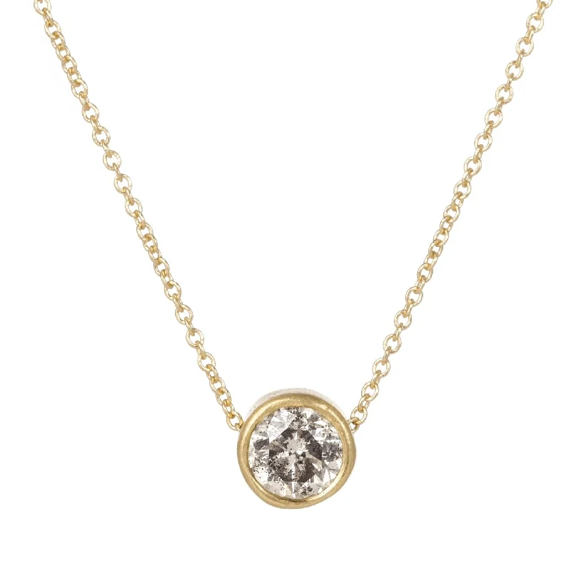 Elegant Jewelry At Unbeatable Prices – Shop Today Timeless Solitaire Necklace - 18k/14k Gold + .9 ctw Reclaimed Diamond