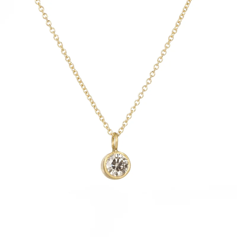 Buy More, Save More On Stunning Jewelry Pieces Timeless Solitaire Necklace - 18k/14k Gold + .4 ctw Reclaimed Diamond