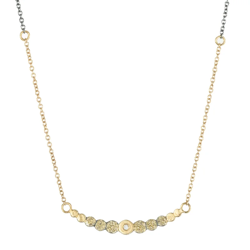 Unmissable Jewelry Discounts – Elevate Your Look For Less Tiny Gold Dot Necklace - 22k/18k Gold, Oxidized Silver + VS Diamond