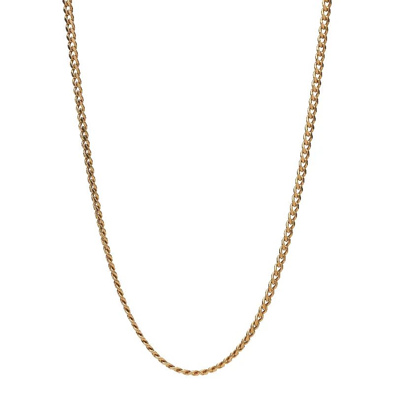 Timeless Beauty, Unbeatable Deals – Jewelry Sale On Vintage Italian 18k Heavy Curb Chain- 24"